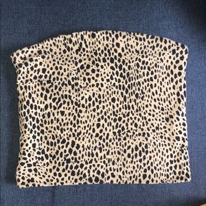 Brandy Melville cheetah tube top.